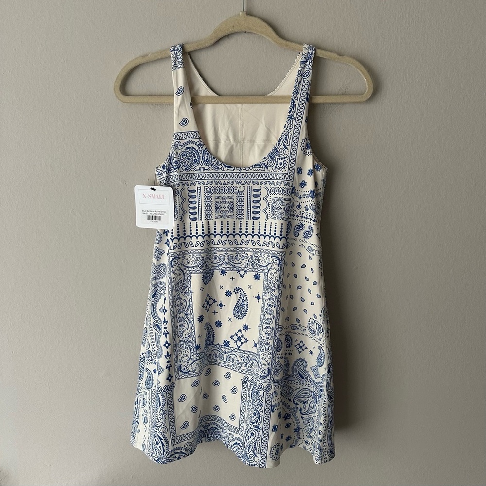 Z Supply Active Palisade’s Bandana Dress Western Blue and White XS NWT - Picture 9 of 11